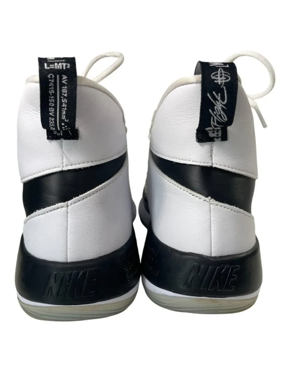 Nike AlphaDunk Basketball Shoes Mens 12 White Black CN9491-107 High Top Sneakers